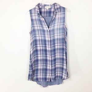 Anthropologie |Cloth & Stone Plaid Flannel Shirt